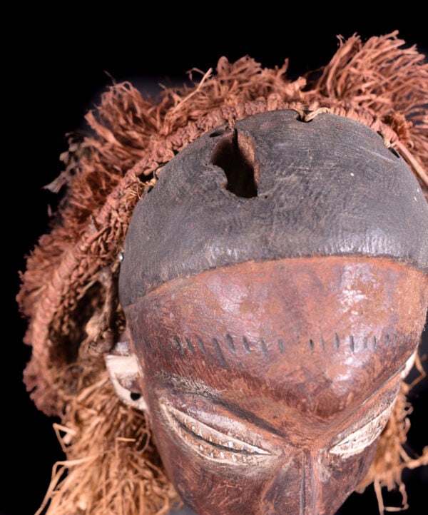 Mask - Wood, Raphia - Chokwe - Congo DRC - 7
