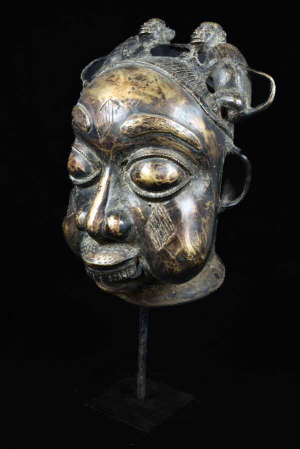 Mask - Bronze - Bamoun - Grassland of Cameroun - 8