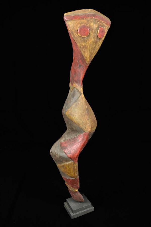 Serpent - Wood - A-Mantsho-Nga-Tshol - Baga - Guinea: Baga snake headdress, representing the spirit A-Mantsho-nga-Tshol, can be up to 260 cm high and typically display undulation, polychrome decoration and sometimes have eyes inset with glass. They were