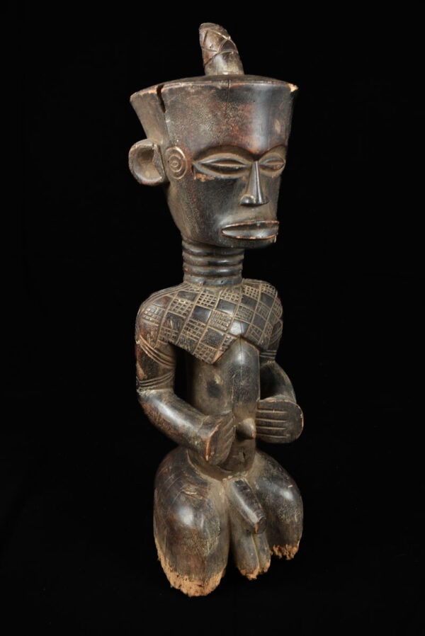 King ancestral figure - Wood - Ndengese - DR Congo - 3