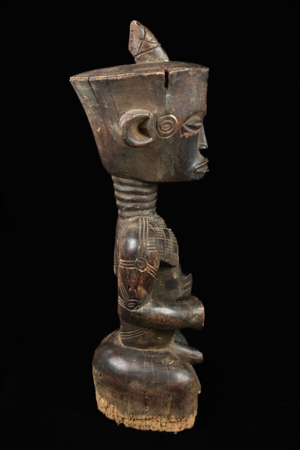 King ancestral figure - Wood - Ndengese - DR Congo - 4