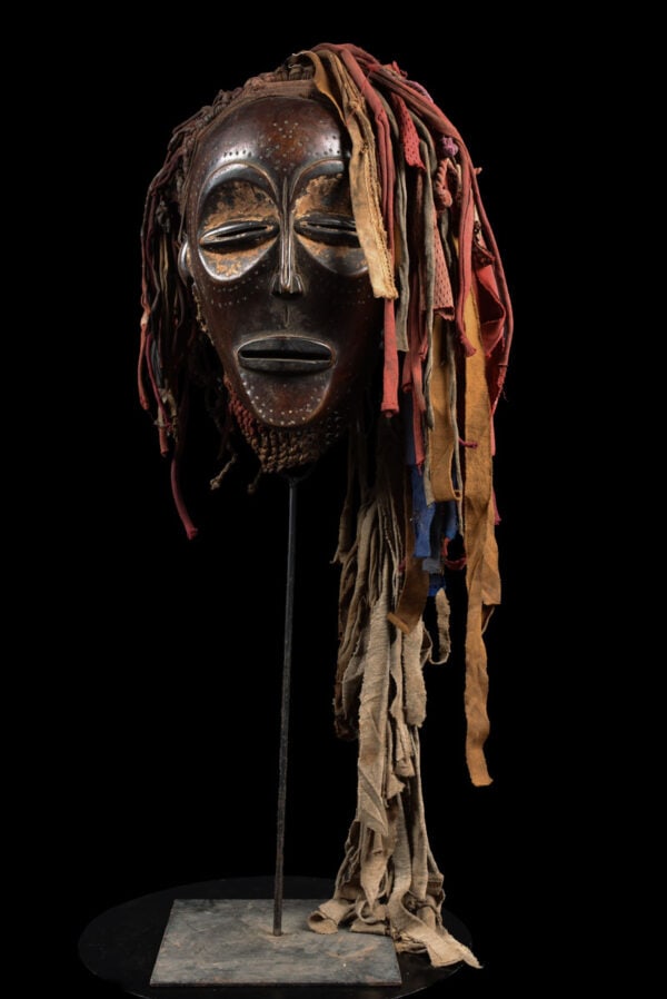 Mwana Pwo Mask - Wood, Rope - Chokwe - DR Congo - 2