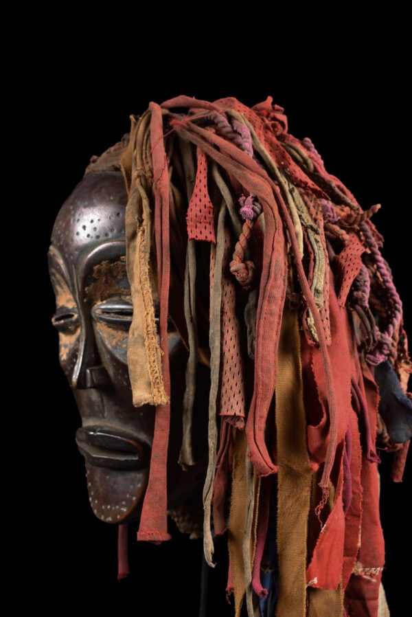 Mwana Pwo Mask - Wood, Rope - Chokwe - DR Congo - 3