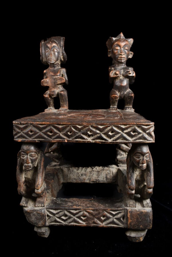 Royal throne (Ngundja) - Wood - Chokwe - DR Congo - 2