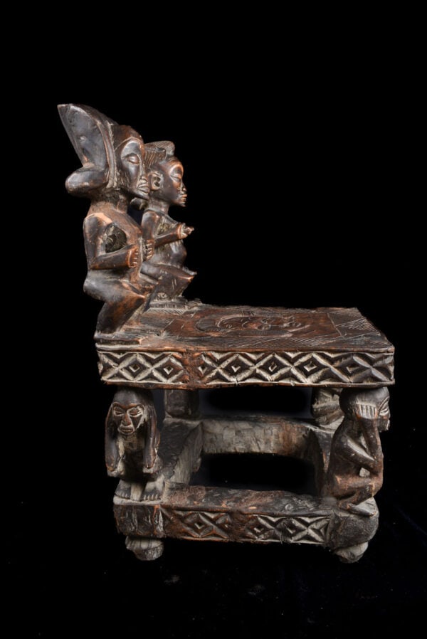 Royal throne (Ngundja) - Wood - Chokwe - DR Congo - 6