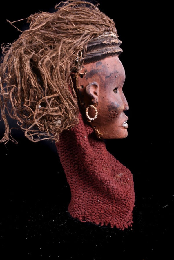 Mask - Wood, Raphia - Lwena - Angola - 3