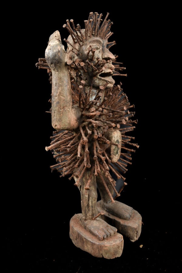 Nkisi Figure - Wood, Nails - Yombe - Congo - 6