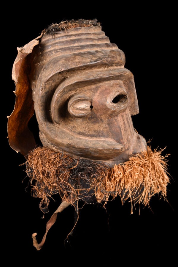 Helmet Mask - Wood, Raphia - Nyet - Kuba - Congo - 7