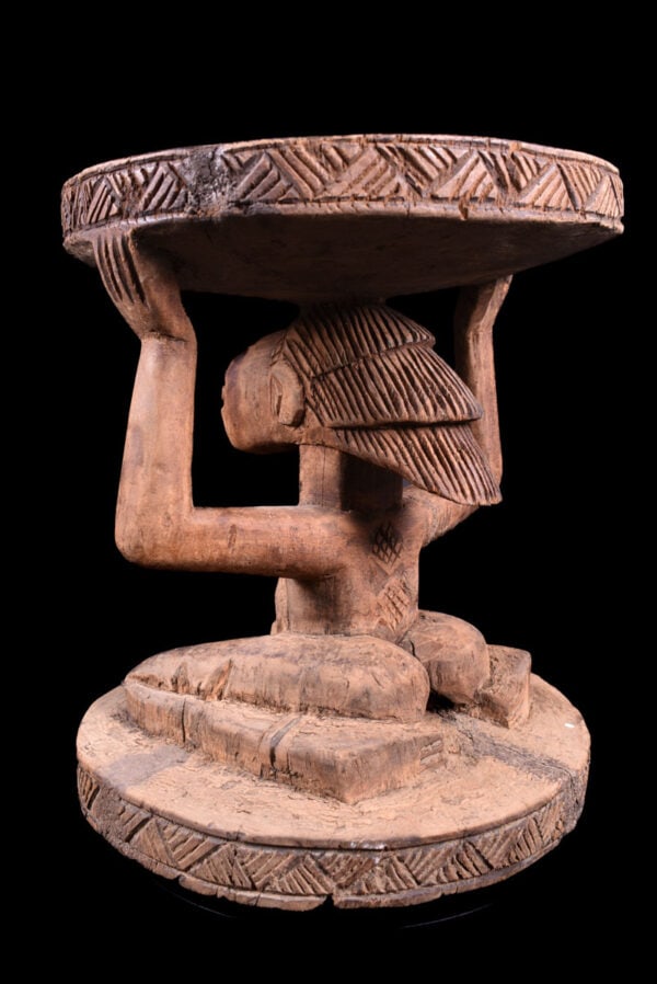 Stool - Wood - Luba - DR Congo - 4