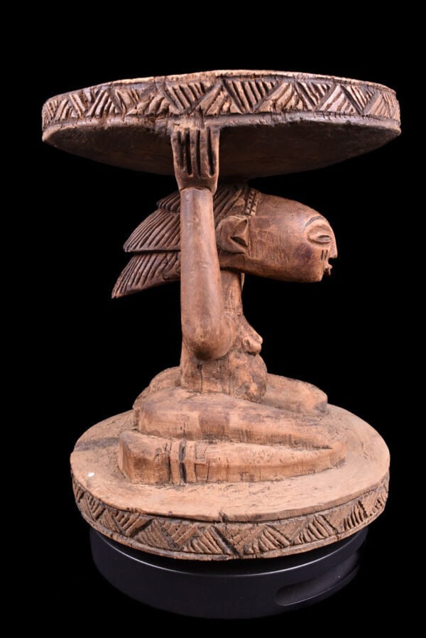 Stool - Wood - Luba - DR Congo - 7
