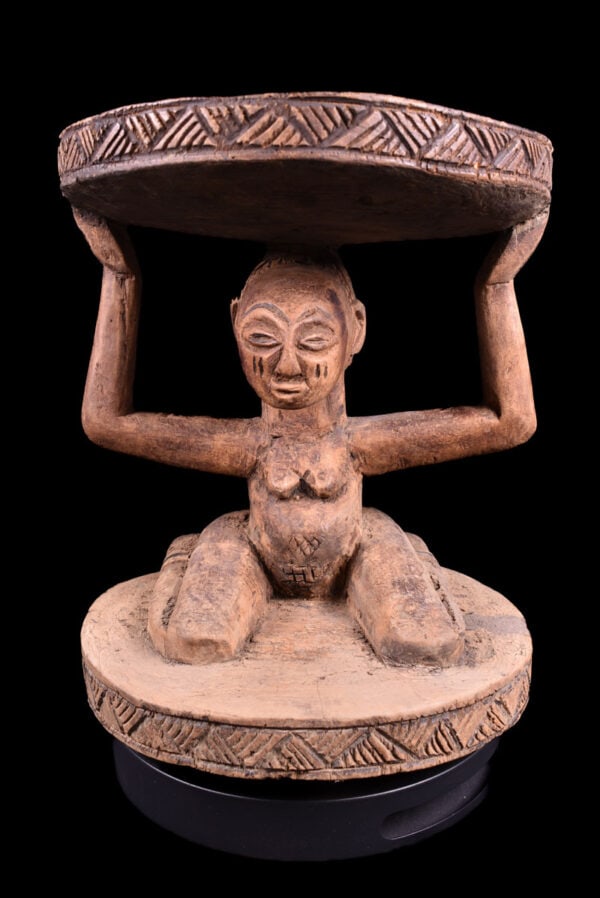 Stool - Wood - Luba - DR Congo - 9