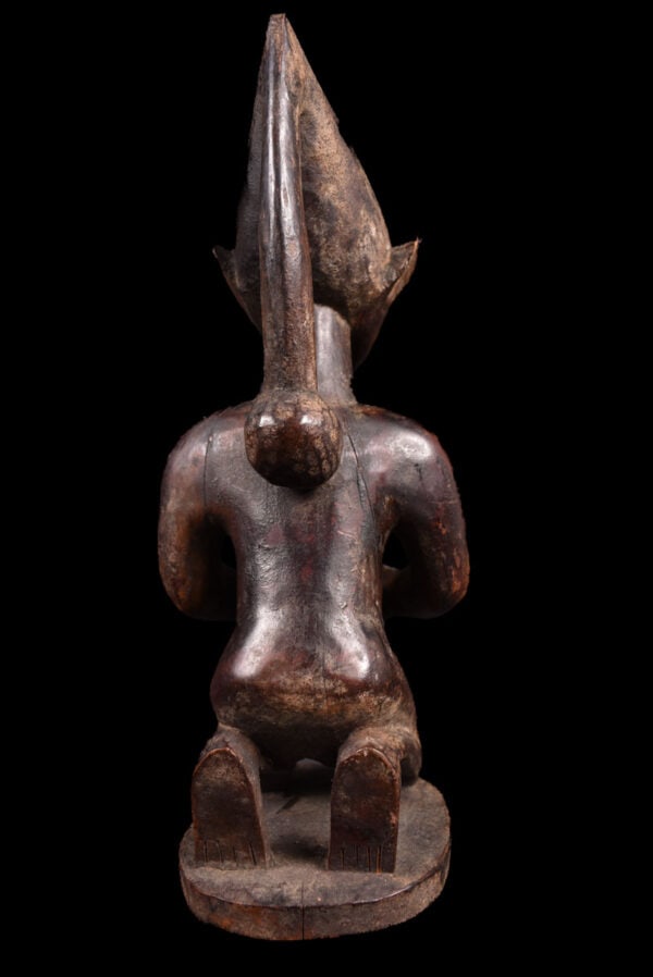 Divination bowl figure - Wood - Yoruba - Nigeria - 4