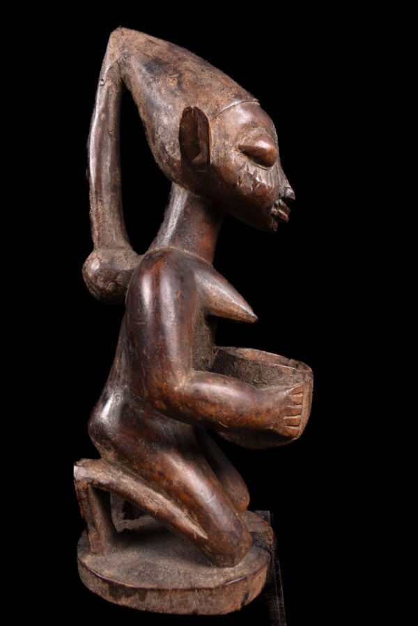 Divination bowl figure - Wood - Yoruba - Nigeria - 5