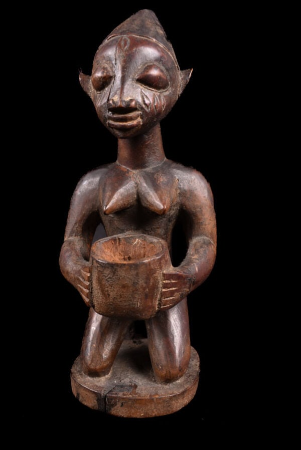 Divination bowl figure - Wood - Yoruba - Nigeria - 6
