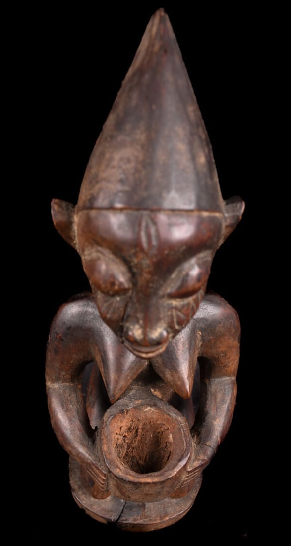 Divination bowl figure - Wood - Yoruba - Nigeria - 7