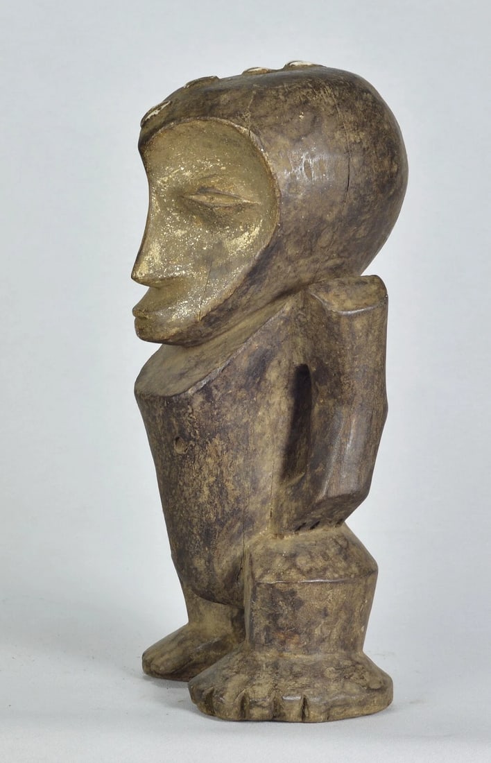 African Art Large anthropomorphic Figure Statue sculpture Congo drc Lega tribe - 3