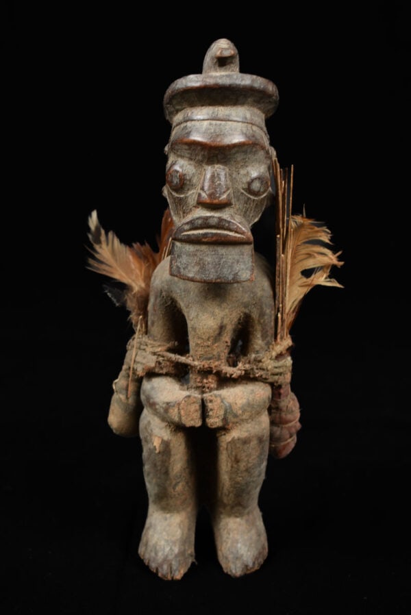 Buti Figure - Wood - Teke - DR Congo: The Teke (about 800,000 people) belong to the Bantu peoples. They live predominantly on the savannah-covered high plateau in the border region of the Republic of Congo, the Democratic Republic of