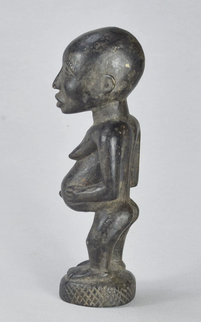 African Art Beautiful Bakongo female Figure Statue sculpture Congo drc - 3