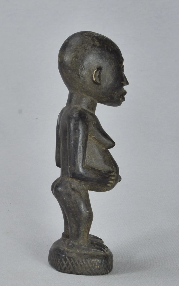 African Art Beautiful Bakongo female Figure Statue sculpture Congo drc - 5