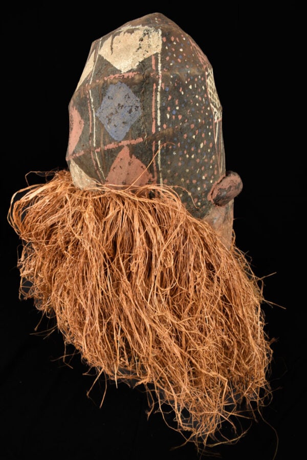Kakunga mask - Textile, Wood, Raphia - Yaka - Congo - 4