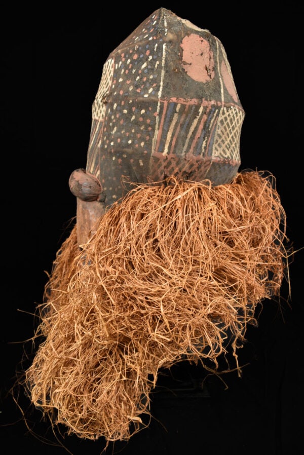 Kakunga mask - Textile, Wood, Raphia - Yaka - Congo - 7