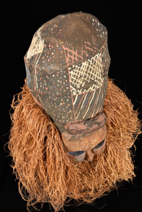 Kakunga mask - Textile, Wood, Raphia - Yaka - Congo - 8