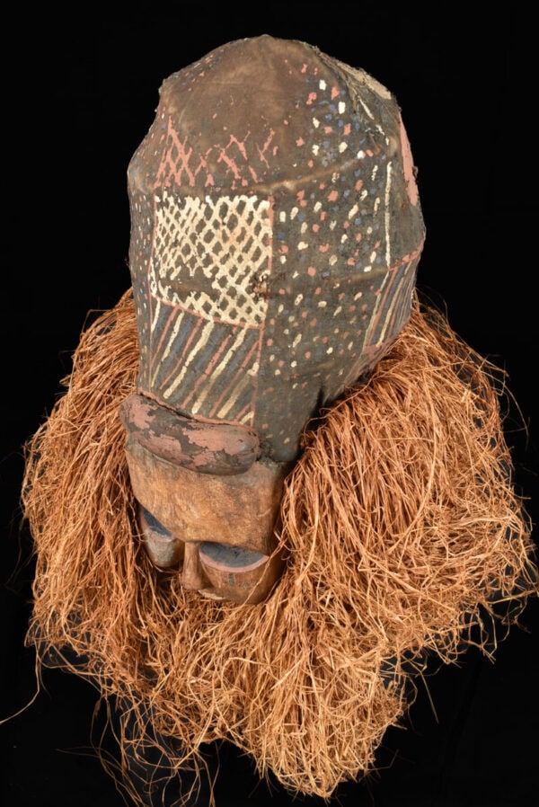 Kakunga mask - Textile, Wood, Raphia - Yaka - Congo - 9