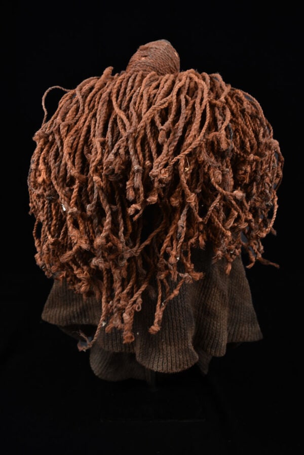 Mwana Pwo Mask - Wood, Rope - Chokwe - DR Congo - 7