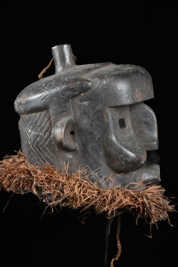 Mask - Wood, Raphia - Binji - Congo - 3