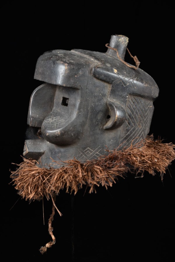 Mask - Wood, Raphia - Binji - Congo - 5