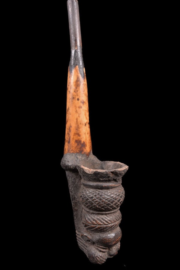 Ceremonial Pipe - Clay, Bone - Bamun - Cameroon (1 of 9)
