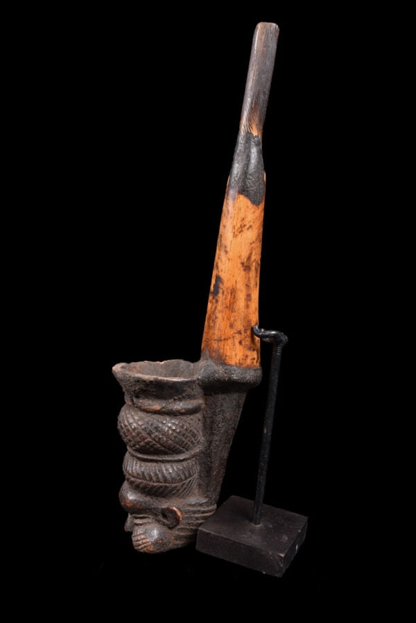 Ceremonial Pipe - Clay, Bone - Bamun - Cameroon - 5