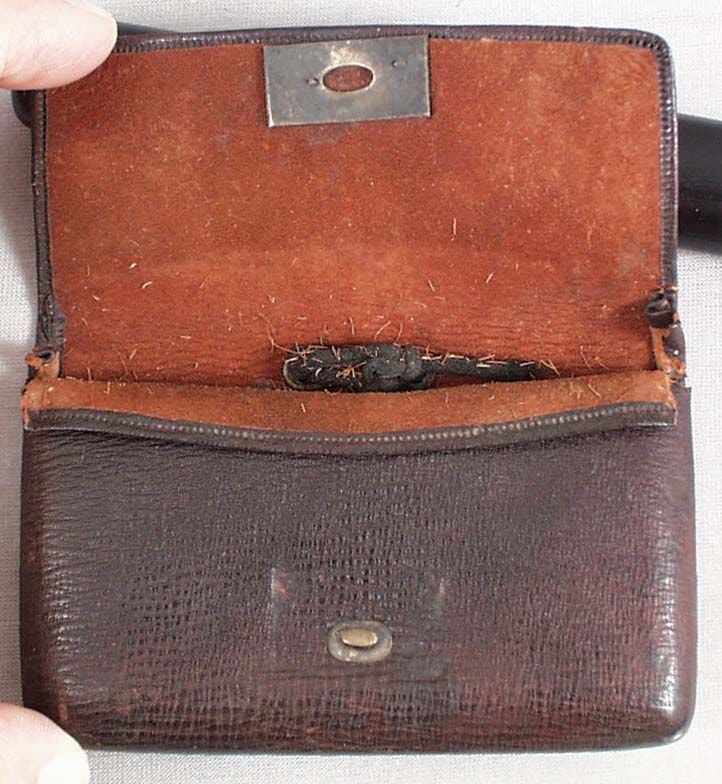 19c Japanese TOBACCO POUCH pipe holder Shogun TOYOTOMI crest - 4