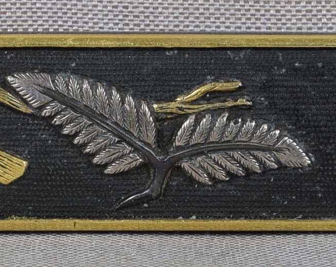 19c Japanese sword KOZUKA ferns & shimenawa - 2