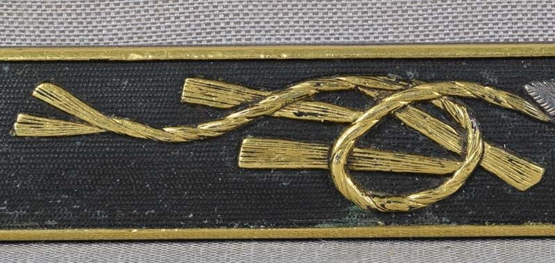19c Japanese sword KOZUKA ferns & shimenawa - 3