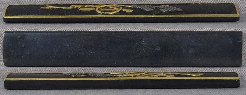 19c Japanese sword KOZUKA ferns & shimenawa - 4