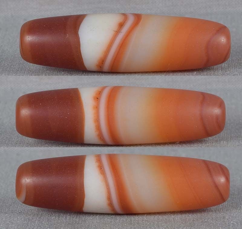 19c Tibetan layered AGATE BEAD - 2