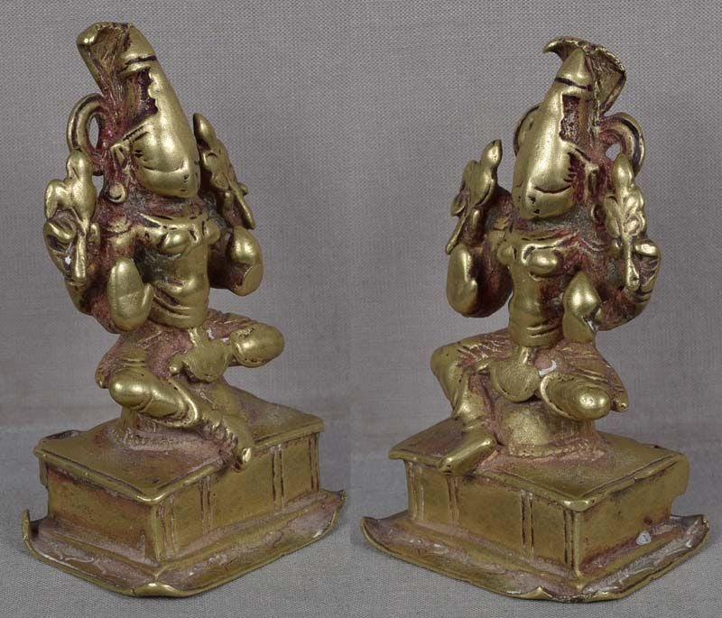 17/18c JAIN bronze protective Goddess PADMAVATI - 2