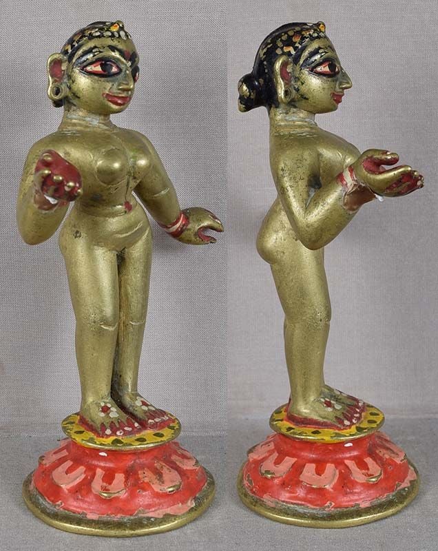 Early 19c Indian bronze RADHA consort of KRISHNA - 3