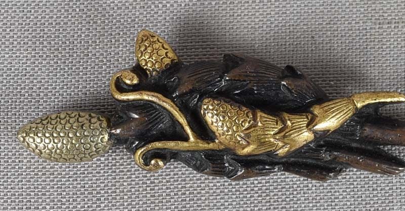 19c Japanese sword MENUKI FERNS - 3