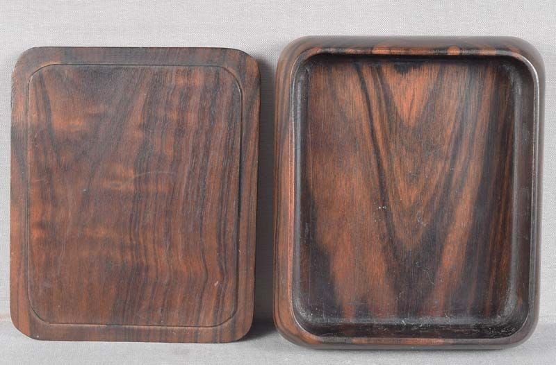 1910s Japanese persimmon wood BOX MULTIMETAL KINTARO & rabbit - 3