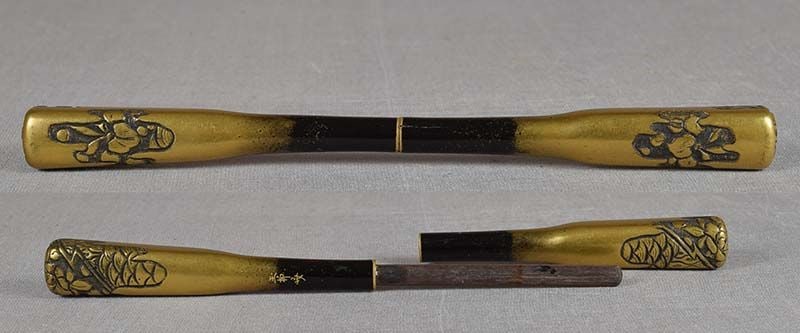 Vintage Japanese lacquer KANZASHI hair pin by GYOKUSETSUSAI - 2