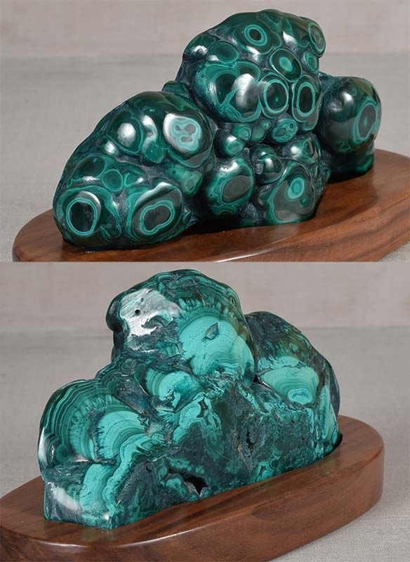 Chinese scholar’s ROCK brush rest MALACHITE HILLS - 3