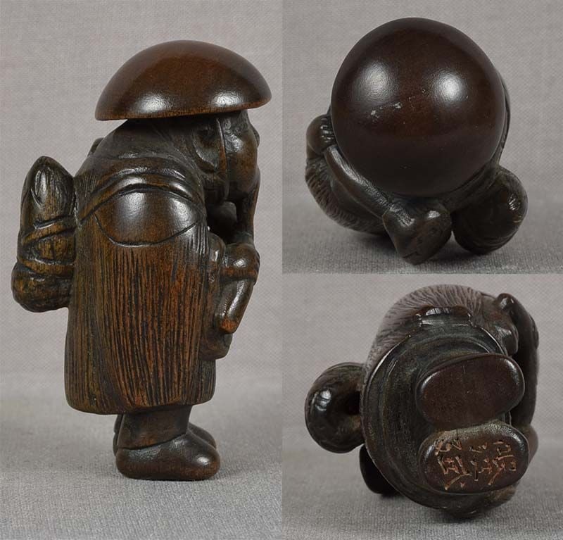 19c netsuke MOSO paragon of Filial Piety by MINKO - 4