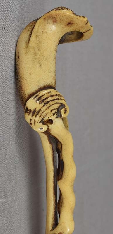 19c ASAKUSA Japanese pipe case KISERUZUTSU Immortality Fungus - 4
