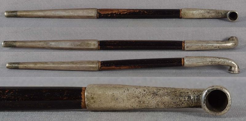 19c Japanese silver KISERU TOBACCO PIPE - 3
