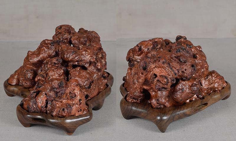 Vintage Chinese scholar INCENSE BURNER scholars rock brush rest - 5