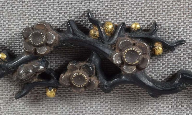 19c Japanese sword MENUKI CHERRY branch - 4