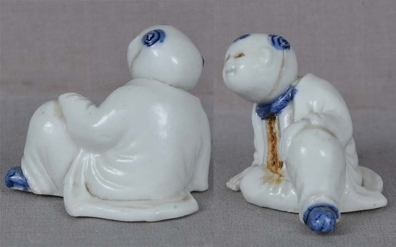 19c Japanese porcelain HIRADO sculpture BOY - 4