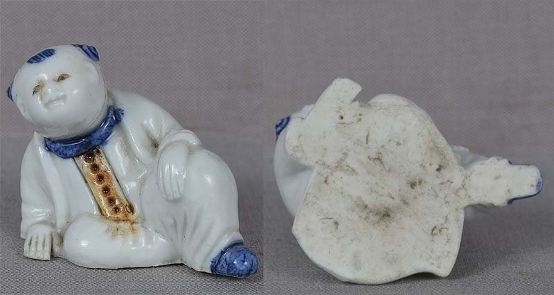 19c Japanese porcelain HIRADO sculpture BOY - 5